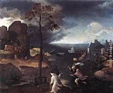 Joachim Patenier St Christopher Bearing the Christ Child painting